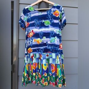 Jams World Hattie style Talking Fish print dress